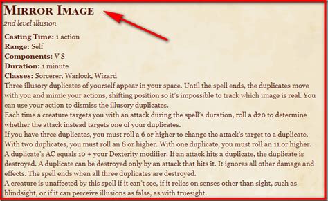 dnd 5e mirror image.